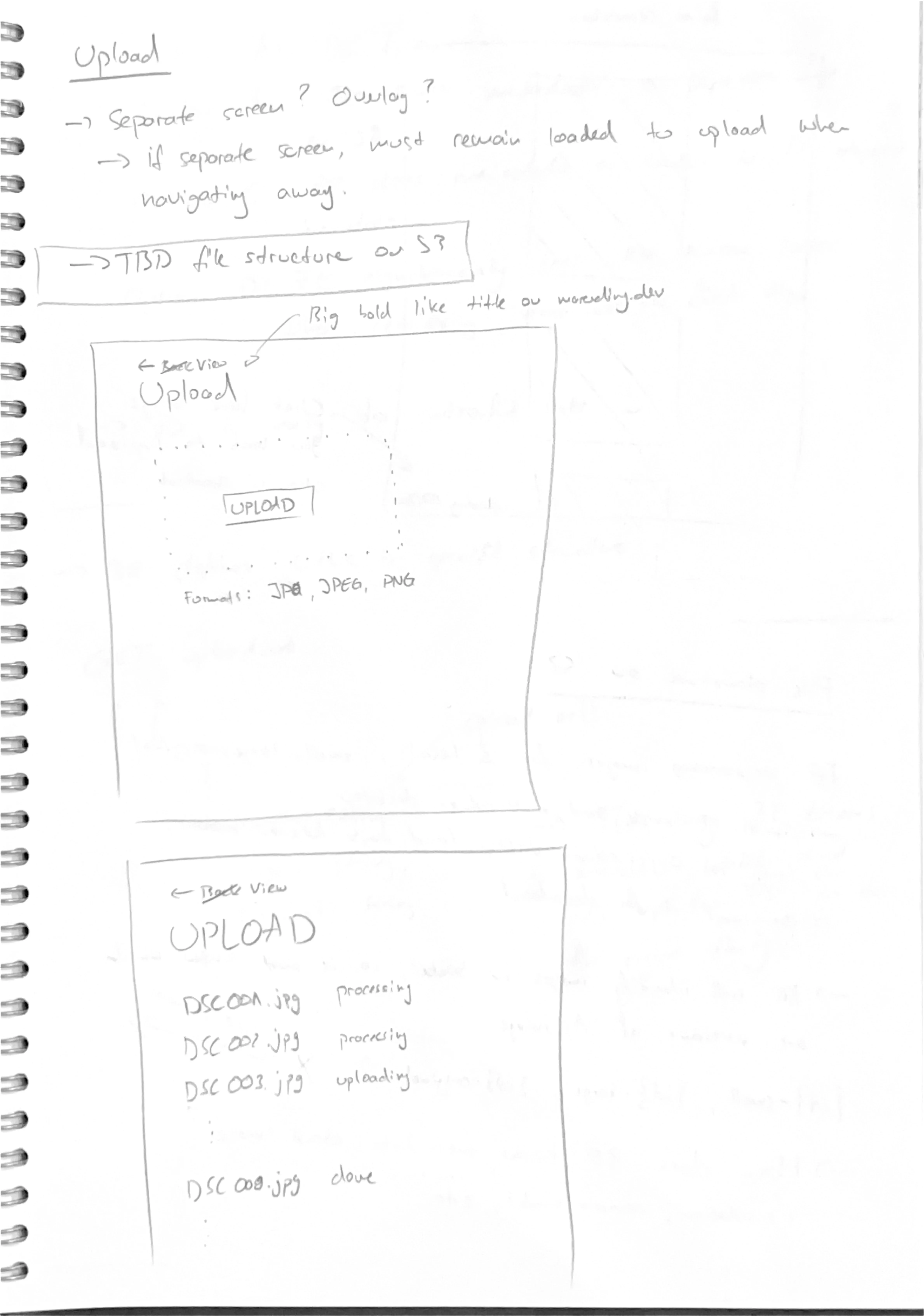 Screenshot of UX concept