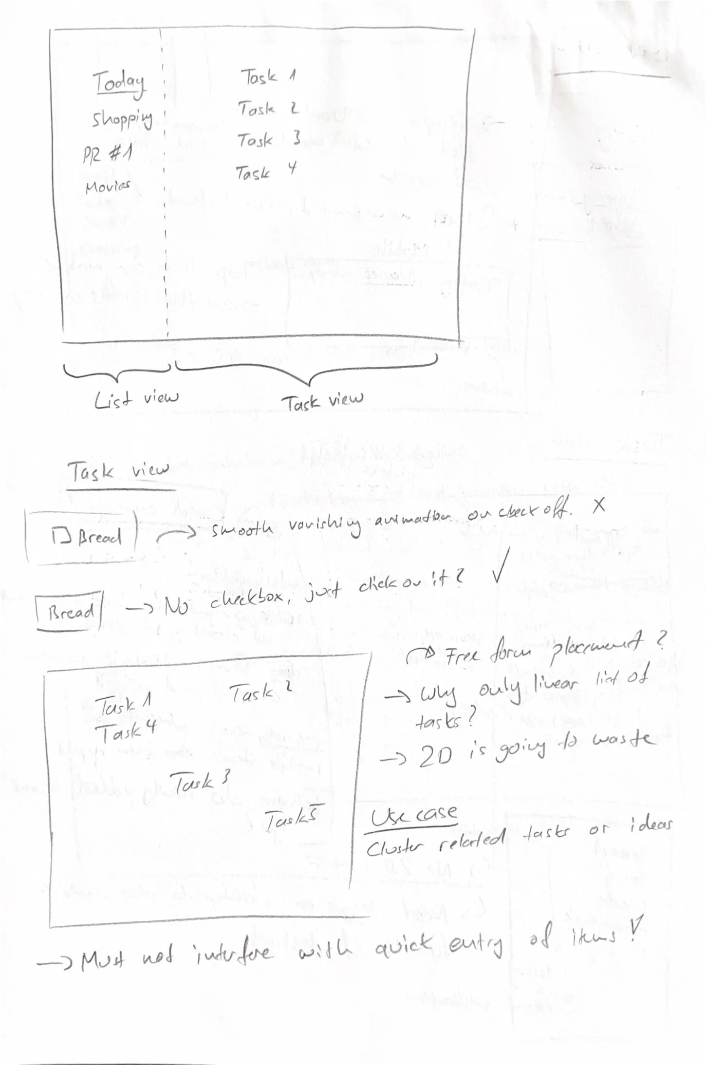 Screenshot of UX concept