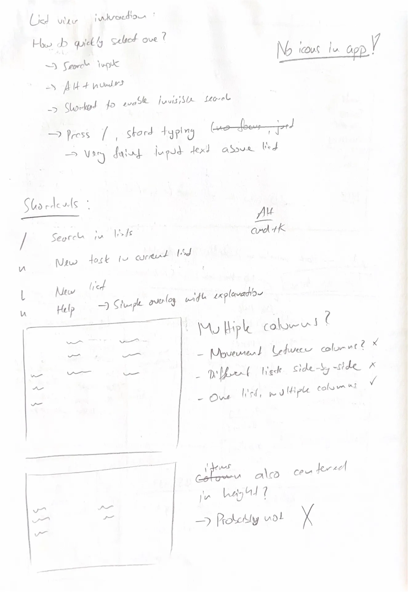 Screenshot of UX concept