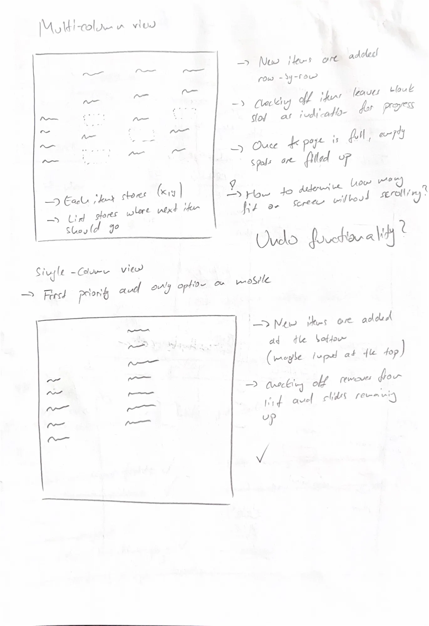 Screenshot of UX concept