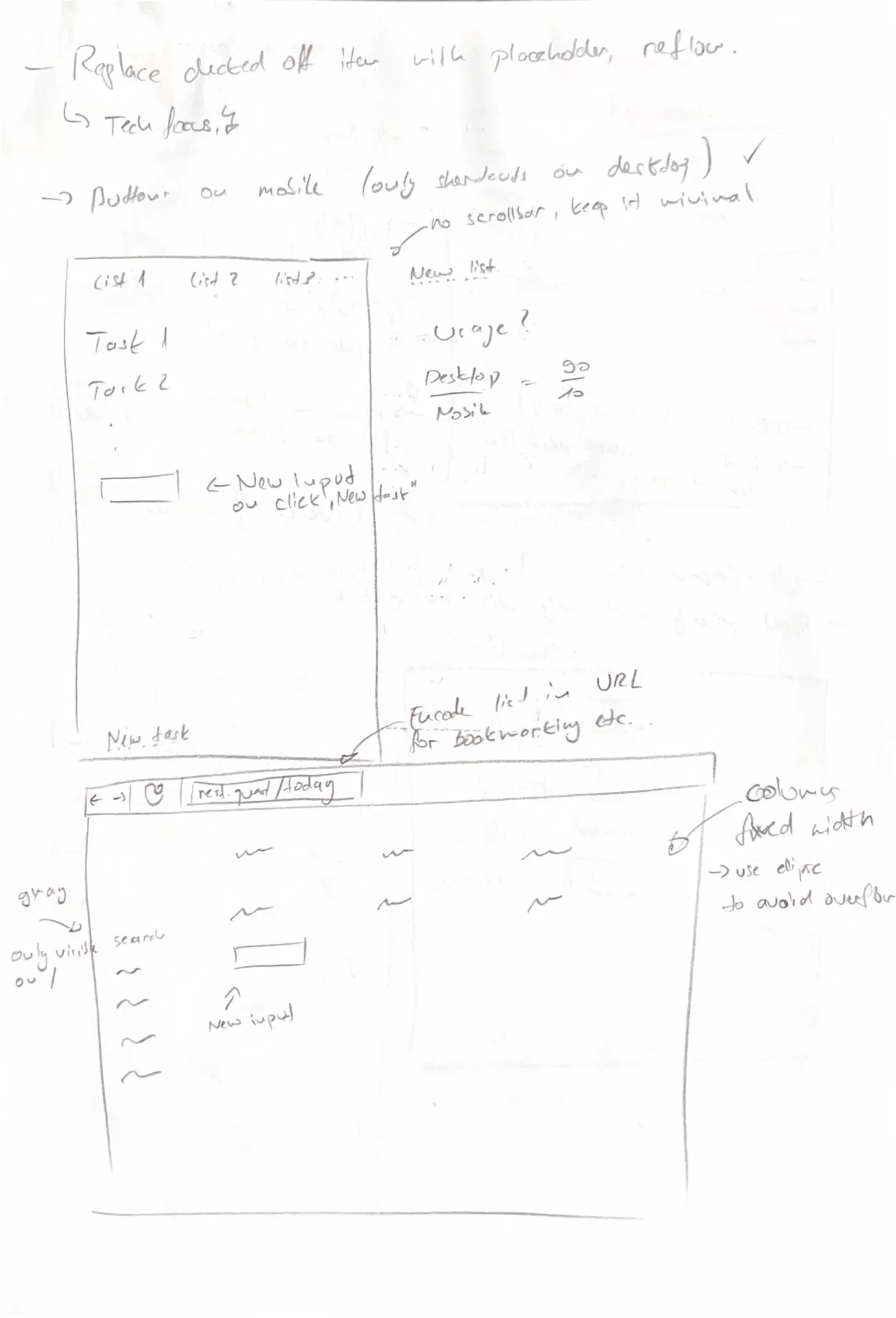 Screenshot of UX concept
